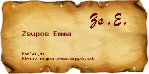 Zsupos Emma névjegykártya